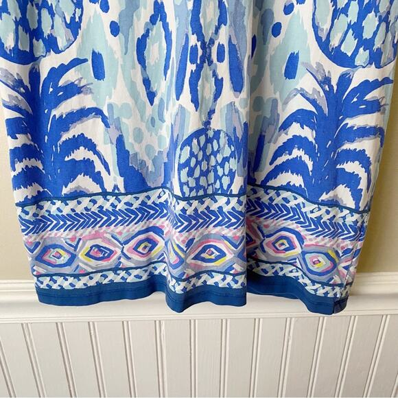 Lilly Pulitzer | Beacon Mini Dress Tropical Call Me Serene Blue White Small - Picture 4 of 7